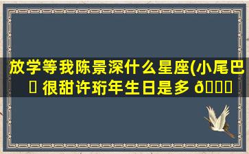 放学等我陈景深什么星座(小尾巴 ☘ 很甜许珩年生日是多 🕊 少章)